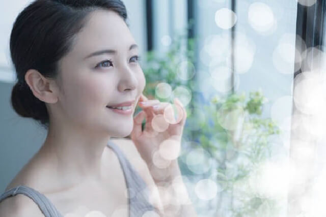 肌が綺麗になった女性